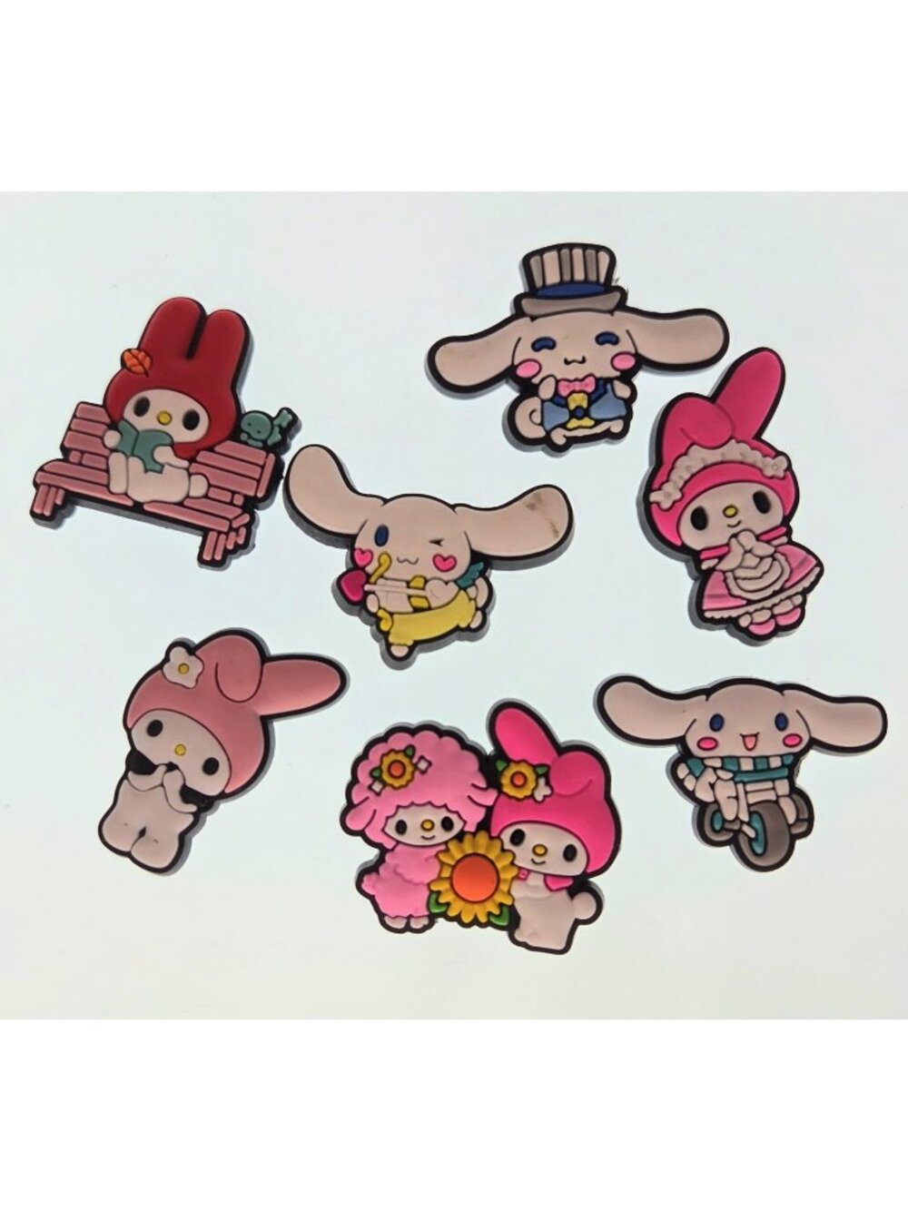 7pc My Melody & Cinnamonroll Kawaii Shoe Charms